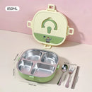 Axyaa Stainless Steel Bento Lunch Box Set - Microwave Safe, Sealed Compartments