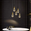 Axyaa Light Luxury Villa Crystal Chandelier Spiral Staircase LED Chandelier