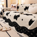 Axyaa Plush Sofa Cover Soft Warm Cushion Winter Style for Living Room Décor