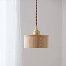 Axyaa Nordic Modern Ash Walnut LED Pendant Light for Home Decor