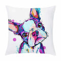 Axyaa Painted Dog Decorative Soft Sofa Bed Pillow Cover in Cartoon Puppy Design