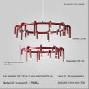 Axyaa U-shaped Chandelier Water Pipe Fixture for Restaurant, Bar, Bedroom - Creative Design