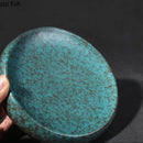 Axyaa Retro Kiln Ceramic Dinner Plate: Creative Household Dessert, Sushi, Snack Plates