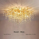Axyaa Crystal LED Ceiling Chandelier for Luxury Living Room, Bedroom, and Restaurant