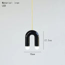 Axyaa Rainbow U-shaped Pendant Lamp for Modern Living Room LED Lighting