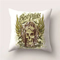 Skull Polyester Pillowcase 45X45CM Axyaa Home Decor Cushion Cover Square Sofa Decor