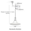Axyaa Magnolia Glass Pendant Light - Modern LED Bedroom Dining Lamp