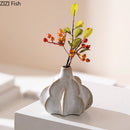 Axyaa Round Ceramic Vase Thorny Desk Decoration Modern Home Floral Arrangement