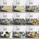 Axyaa Multi Stem Mid Century Modern Throw Blanket for Home Bedroom Sofa