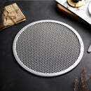 Axyaa Seamless Aluminum Pizza Baking Screen Tray - Round Non-Stick Mold