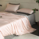 Axyaa Mulberry Silk Comforter Cover - Solid Color Quilt Cover with Zipper Closure