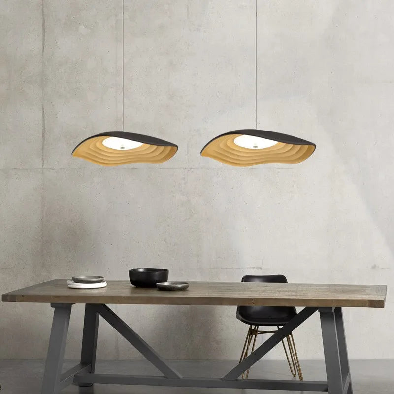 Axyaa Valentina Pendant Light: Nordic Wavy Lampshade for Dining Room, Bedroom, Kitchen Island