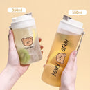 Axyaa Clear Plastic Water Bottle With Rope - Leak Proof Portable Sport Cup