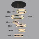 Axyaa Modern Light Luxury Staircase Pendant Lights Living Room Indoor Lighting