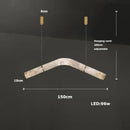 Axyaa Resin Chandelier: LED Linear Suspension Indoor Lighting for Dining Room