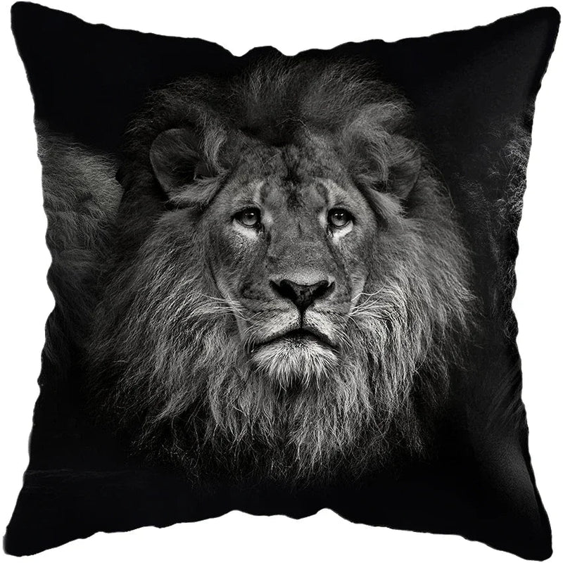 Wild Animals Lions Tigers Cushion Cover - Axyaa Luxury Home Decor