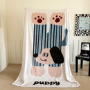 Axyaa Cartoon Animal Milk Fleece Flannel Blanket - Large Version
