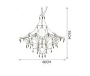 Axyaa Firefly Crystal Chandelier: Modern Art Deco Stainless Steel Lighting