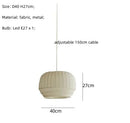 Axyaa Nordic White Fabric LED Chandelier Modern Pendant Lights for Living Room
