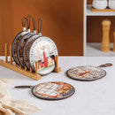 Axyaa Ceramic British Fairy Tale Placemat: High-grade Non-slip Dining Mat