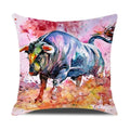 Axyaa Cartoon Animals Portrait Cushion Cover 45x45cm