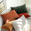 Axyaa Chenille Throw Pillowcase 30X50cm Solid Color Cushion Cover for Living Room