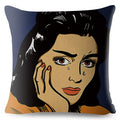 Axyaa Pop Art Crying Girl Cushion Cover 45x45cm