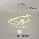 Axyaa Crystal Chandelier Pendant Light for Living Room Bedroom Ceiling Lighting