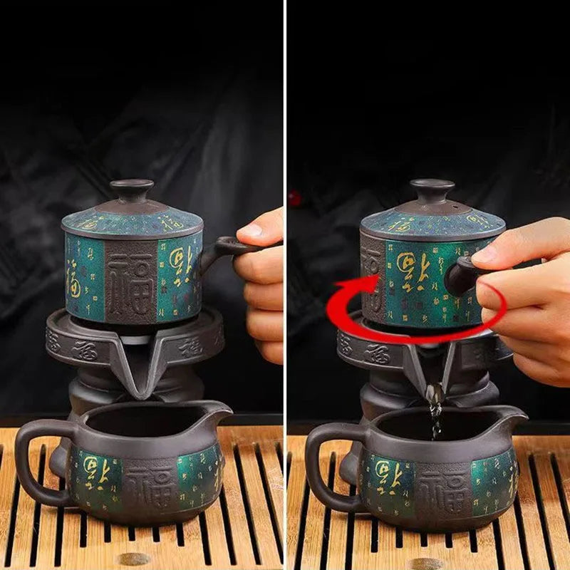 Axya™ 6-Piece Bone Kung Fu Tea Set with Teapot and Cups