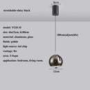 Axyaa Adjustable Angle Round Pendant Light: Modern Stretchable Chandelier for Home Lighting