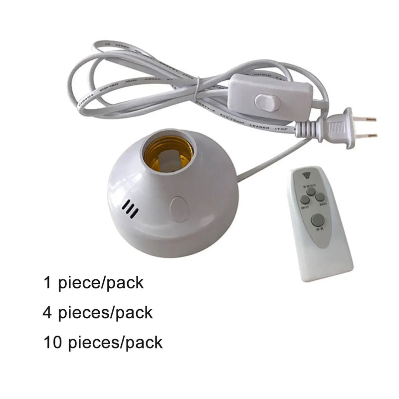Axyaa Wireless E27 LED Lamp Base with Timer for Home Bedroom