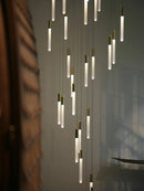 Axyaa Modern Nordic LED Cylindrical Chandelier - Indoor Decorative Staircase Fixture