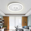 Axyaa Modern Simple White Ceiling Fan Light 120W LED Remote Control Dimmable Chandelier