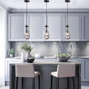 Axyaa Luxury Crystal Raindrop Pendant Light Kitchen Island Brushed Nickel Lighting