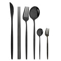 Axyaa Gold Western Dinnerware Set Stainless Steel Cutlery Home Wedding Flatware