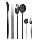 Axyaa Gold Western Dinnerware Set Stainless Steel Cutlery Home Wedding Flatware