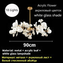 Axyaa Ginkgo Leaf Branch Ceiling Chandelier for Bedroom, Living & Dining Room