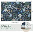Axyaa Retro Floral Print Soft Living Room Carpet - Nordic Style Bedside Rug