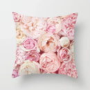 Axyaa Flower Pattern Decorative Sofa Cushion Cover Pillow Pink