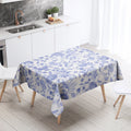 Axyaa Floral Tablecloth: Anti-Stain Waterproof Home Decoration for Kitchen, Fireplace, Countertop