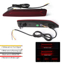 Axyaa LED Rear Bumper Reflector Lights for Honda CRV CR-V BRV 2007-2009 - Brake Warning & Turn Signal Lamps