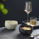 Axyaa Matte Ceramic Dessert Bowl Set for Molecular Cuisine Restaurant Tableware