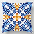 Colorful Geometric Flower Pillow Case by Axyaa: Simple Polyester Sofa Decorative Cover