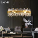 Axyaa Crystal Ceiling Chandelier: Luxury Villa Hall Living Room Lights Large Pendant Lamp