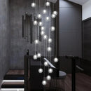 Axyaa Branch Chandelier for Living Room Staircase, Simple Bar Pendant Light for Shop Duplex Floor