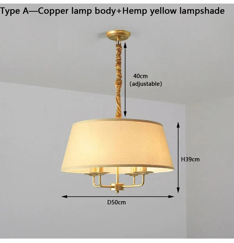Axyaa Retro Metal Chandelier LED Pendant Lights for Home Decor