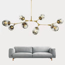 Axyaa Glass LED Ceiling Chandelier Pendant Light for Kitchen Dining Living Room
