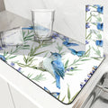 Axyaa Summer Kitchen Draining Mat: Super Absorbent Coffee Dish Drying Pad