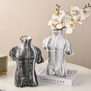 Axya Nordic Vase: Male Body Ceramic Decoration for Dried Flowers & Living Room