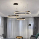 Axyaa Minimalist Circular Pendant Lights: Luxury Acrylic Lamps for Stylish Living Spaces